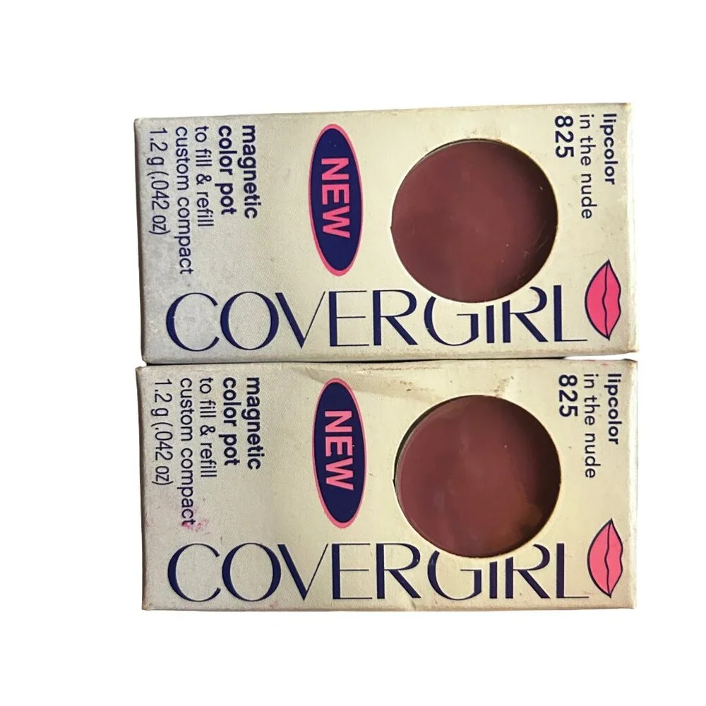 Vintage CoverGirl Custom Compact Lip Color Lot Magnetic Pots Refills Rose Quartz
